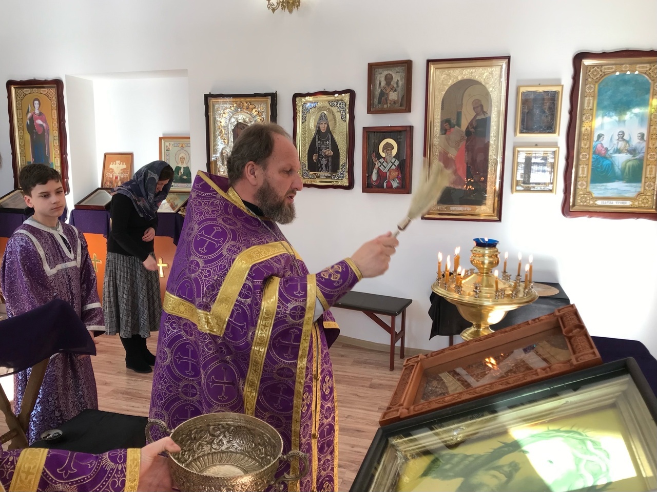 В Архангельском районе освятили принесенную в дар храму икону Св. Георгия Победоносца