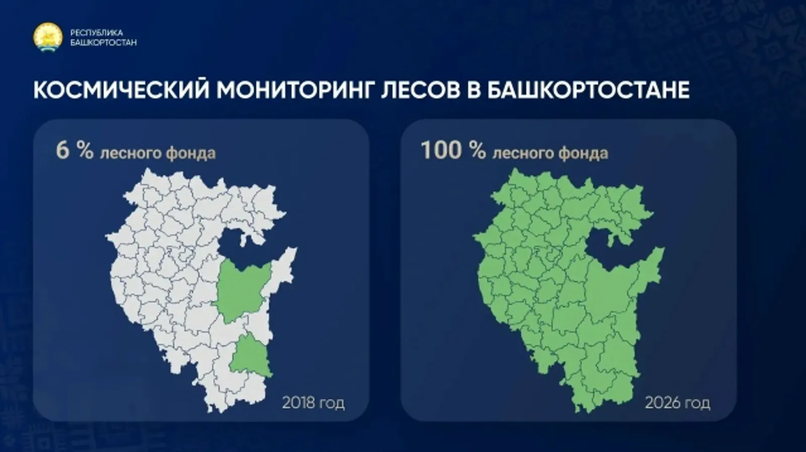 В Башкирии 100% леса находится под космическим мониторингом