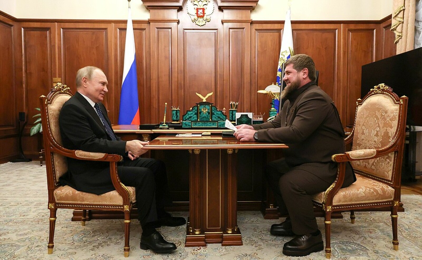 В. Путин встретился  с главой Чеченской Республики