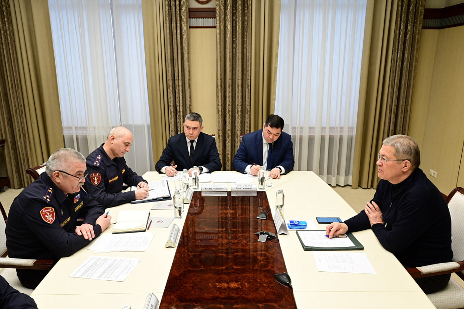 Встреча с врио начальника Управления Росгвардии по Башкортостану Рустамом Нагиму